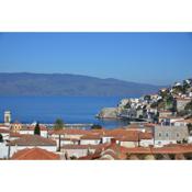 Hydra town, Relaxing patio Panoramic sea view