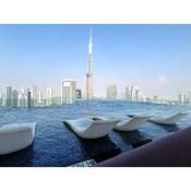 Skyline Serenity 2 BR Haven Overlooking Burj Khalifa & Sky High Infinity Pool