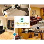 1 Bedroom Apartment by Homevy Relocations Short Lets & Serviced Accommodation Leeds Dock - Stylish and Convenient