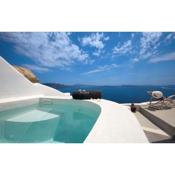 Elegant Santorini House Villa Castro Caldera View-Outdoor Hot Tub Oia
