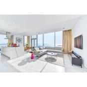 Luxe 3 BR Oceanfront Apt with maids room in the heart of Bluewaters Island