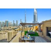 Manzil - Cozy 2BR Penthouse with Private Terrace and Full Burj View in Downtown