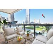 Panoramic Burj&Fountain View 3 En-suite BR+Office Residence