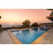 Sea-Sunset Views Villa Lefkothea with Private Pool