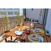 Spacious terrace, swimming pool, private parking