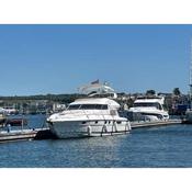 Tranquility Yachts -a 52ft Motor Yacht with waterfront views over Plymouth.